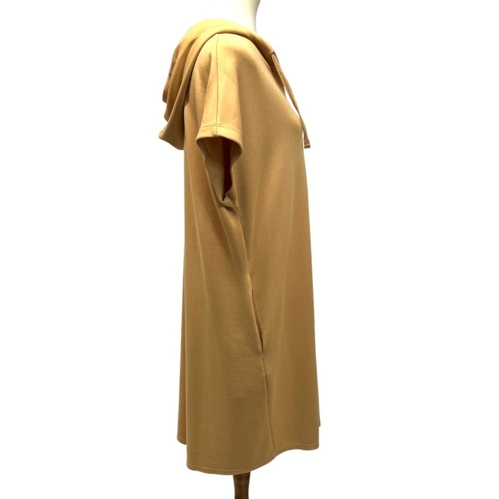 Magaschoni Pale Gold Modal Blend Hooded Sweatshirt Dress Women’s Large - Picture 7 of 9